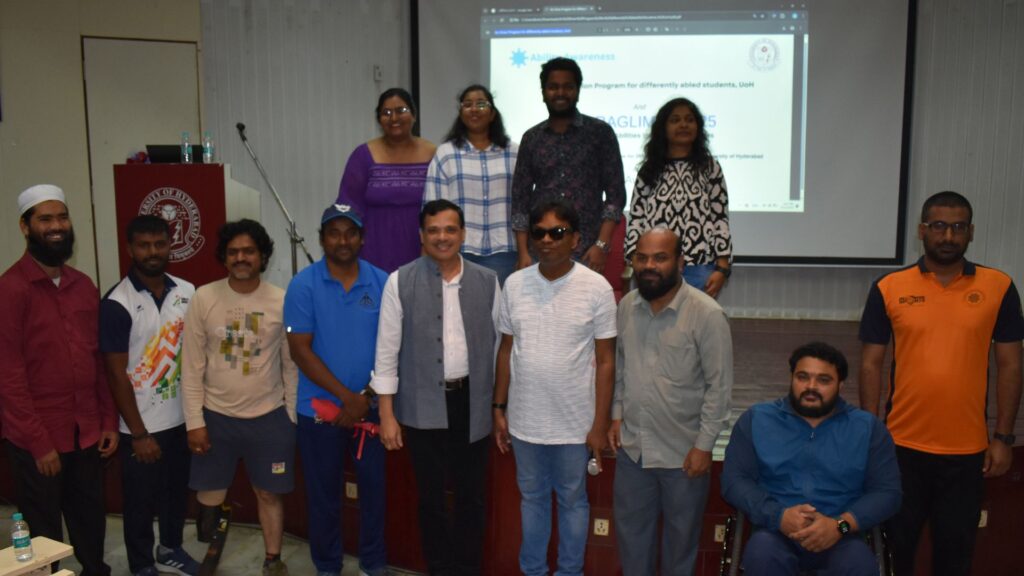 ParaGlimps event at university of Hyderabad