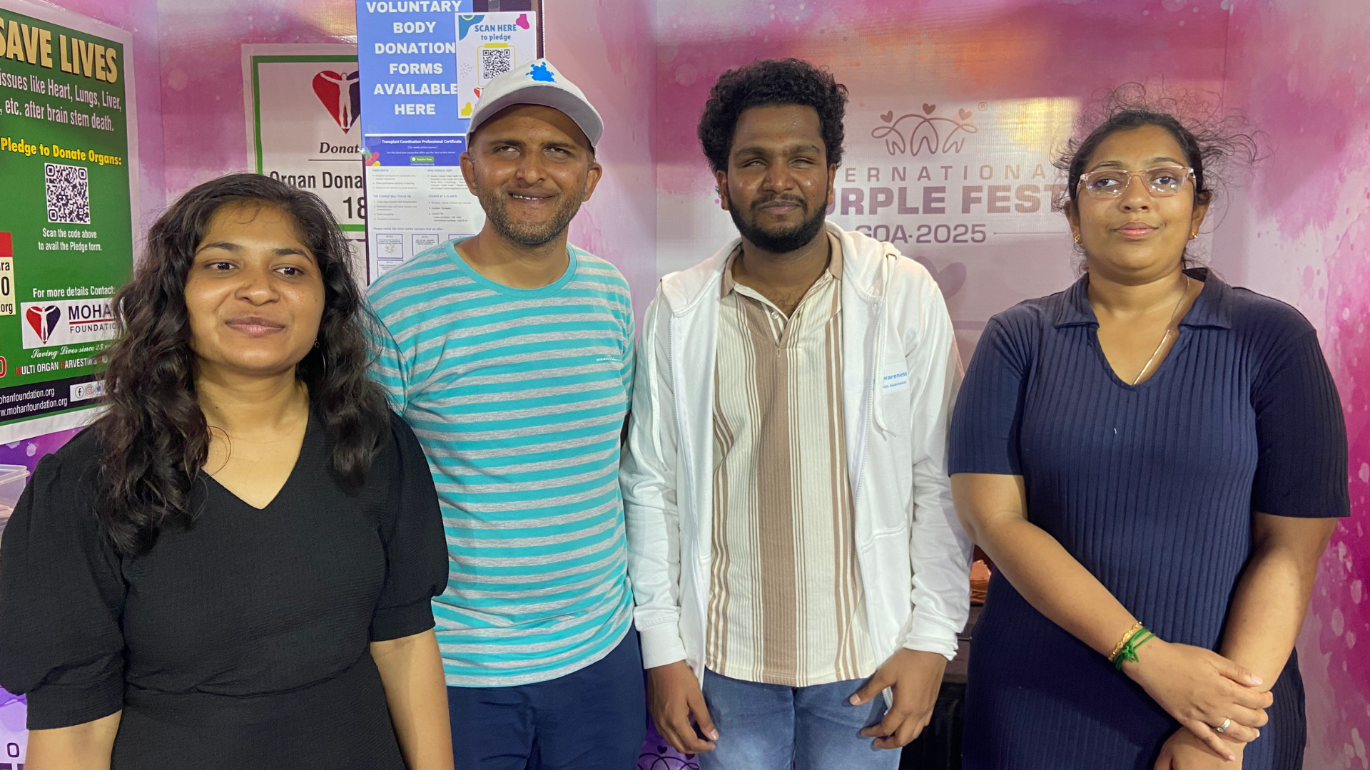 Ability Awareness team at International Purple Fest event stall